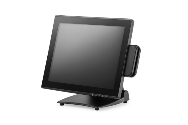 Сенсорный POS-монитор 15" АТОЛ TM15, P-CAP, без рамки, ридер МК, HDMI+VGA, складная подставка, встроенные динамики, цвет черный
