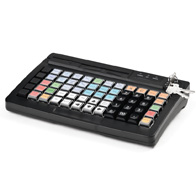 Программируемая клавиатура АТОЛ KB-60-KU (rev.2), черная, с ридером магнитных карт на 1-3 дорожки.