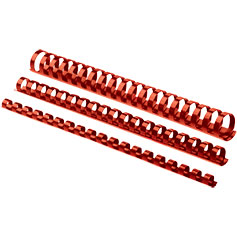 Пружина пластиковая Fellowes, 16 мм. Цвет: красный, 100 шт, шт