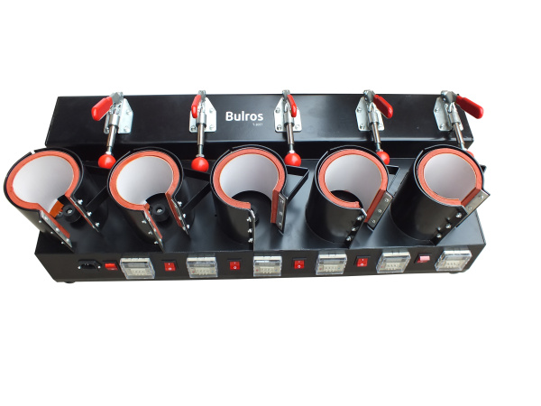 Термопресс на 5 кружек с электронным управлением Bulros T-205T