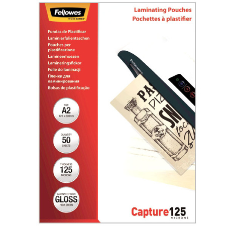 Пленка для ламинирования  А2 Fellowes, 125 мкм, 50 шт., шт
