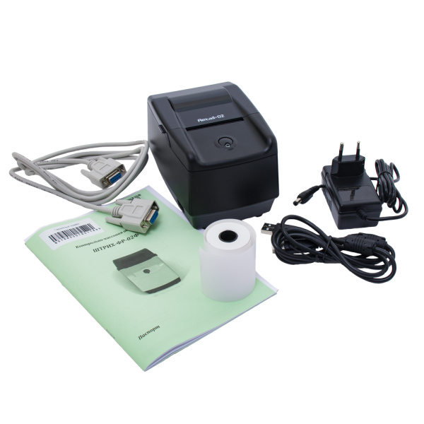 Фискальный регистратор ККТ "РИТЕЙЛ-02Ф" RS/USB с раз. ДЯ (черный) без ФН ФФД 1.2