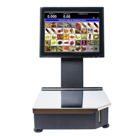 Весы с печатью этикетки POSCenter PC200C3V4 Base (15", емкостной, RAM 4Gb/HDD 128Gb) Windows 10, черный моноблок POSCenter