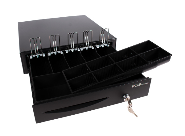 Денежный ящик POScenter 16E 410x420x100 распайка для " ШТРИХ-М", черный