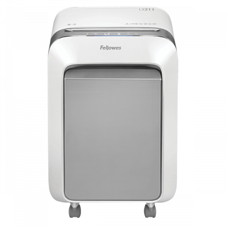 Шредер Fellowes® Powershred® LX211, белый, DIN P-5, 2х12 мм, 15 лст., 23 лтр., Jam Proof™, SafeSense