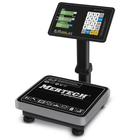 Торговые напольные весы M-ER 333 ACPU-60.20 с расч. стоимости LCD 3167
