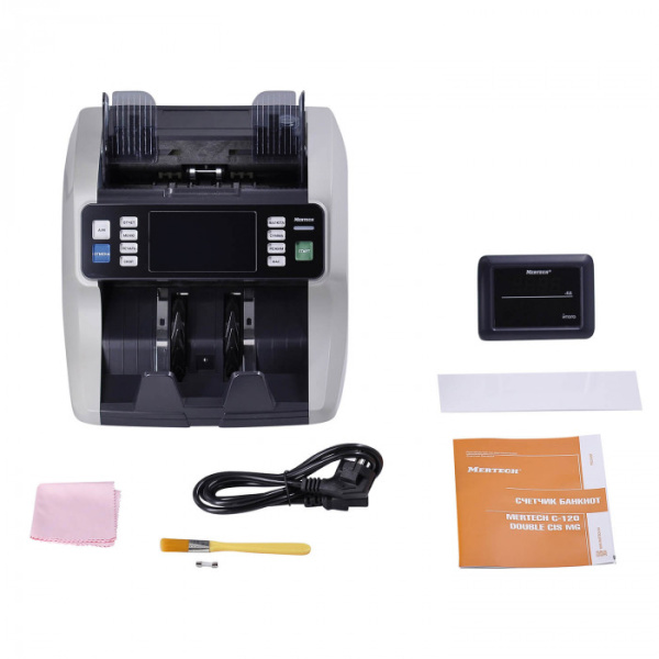 Счетчик банкнот с детектором подлинности MERTECH C-120 DOUBLE CIS MG touch screen 5534