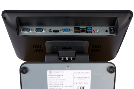 Сенсорный терминал SPACE SUPREME [15", J4125, DDR4 4GB, 128GB SSD, Wifi/BT,MSR],белый, без ОС