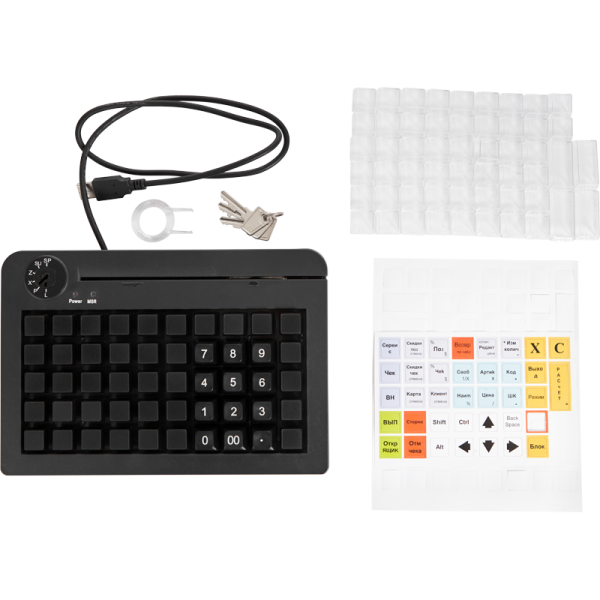 POS клавиатура PayTor KB-50, USB, Считыватель MSR, Черный POS клавиатура PayTor KB-50, USB, Считыватель MSR, Черный