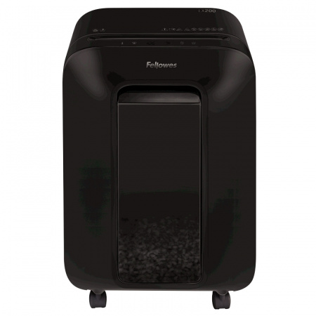 Шредер Fellowes® Powershred® LX200, черный, DIN P-4, 4х12 мм, 12 лст., 22 лтр., Jam Proof™, SafeSens