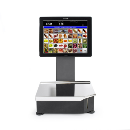 Весы с печатью этикетки POSCenter PC200C3V2 (15", емкостной, RAM 2Gb/HDD 500Gb) Windows 7, черный моноблок Flytech