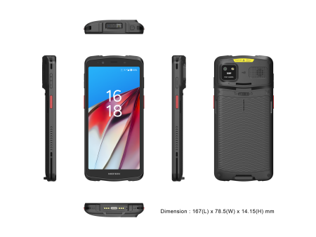 Терминал сбора данных Meferi ME61  6.0" Экран / Android 13 с обновлением до Android16 /  Qualcommn Snapdragon 680,2.4GHz,8-core / 4GB RAM-64GB ROM / 4G / Wireless LAN,IEEE 802.11a/b/g/n/ac / Bluetooth / GPS / NFC / 8МП фронтальная камера, 16МП передняя ка
