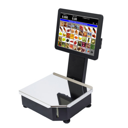 Весы с печатью этикетки POSCenter PC200C3V4 Вер. 2 (15", емкостной, RAM 4Gb/SSD 128 Gb) Windows 10, черный моноблок POSCenter