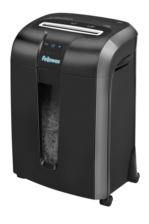 Шредер Fellowes® Powershred® 73Ci, DIN P-4, 4х38 мм, 12 лст., 23 лтр., 100% Jam Proof™, SafeSense™