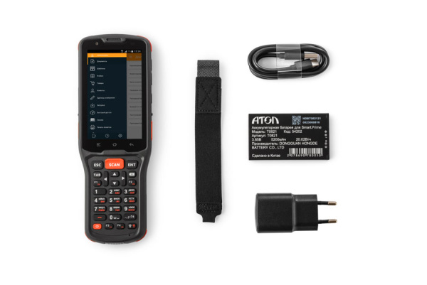Терминал сбора данных АТОЛ Smart.Prime базовый (4", Android 11.0 с GMS, MT8768, 3/32Gb, 2D E3, Wi-Fi, BT, NFC, 4G, GPS, Camera, IP65, 5200 mAh)