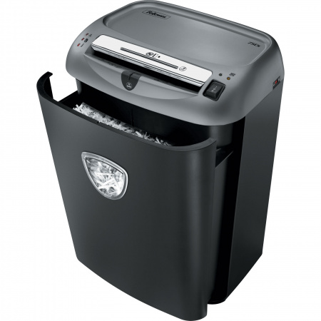 Шредер Fellowes® Powershred® 75Cs, DIN P-4, 4x38мм, 12лcт., 27лтр., SafeSense™, Селектор кол-ва лист