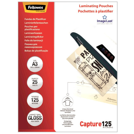 Пленка для ламинирования А3 Fellowes, 125 мкм, 25 шт., шт