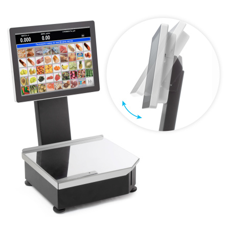 Весы с печатью этикетки POSCenter PC200C3V4 (15", емкостной, RAM 2Gb/HDD 500Gb) Windows 10, черный моноблок POSCenter