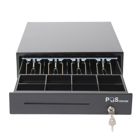 Денежный ящик Poscenter 13K 350x405x90 электромеханический, распайка для "ШТРИХ-М", черный