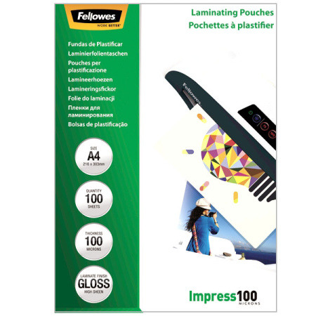 Пленка для ламинирования A4 Fellowes, 100 мкм, 100 шт., шт