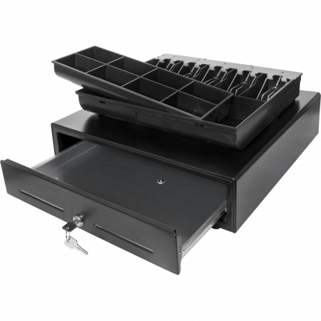 Денежный ящик PayTor MK-410S (Штрих, черный) Денежный ящик PayTor MK-410S (Штрих, черный)