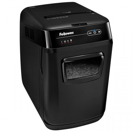 Шредер Fellowes® AutoMax® 150C, автоподача, DIN P-4, 4х38мм, 150лст. авто, 8 ручн., 32 лтр., авторев