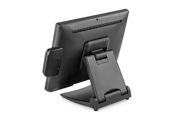 Сенсорный POS-монитор 15" АТОЛ TM15, P-CAP, без рамки, ридер МК, HDMI+VGA, складная подставка, встроенные динамики, цвет черный