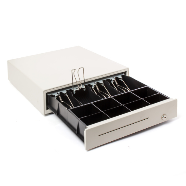 Денежный ящик Poscenter 13K 350x405x90 электромеханический, распайка для "ШТРИХ-М" светлый