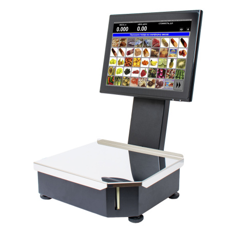 Весы с печатью этикетки POSCenter PC200C3V4 Base (15", емкостной, RAM 4Gb/HDD 128Gb) Windows 10, черный моноблок POSCenter