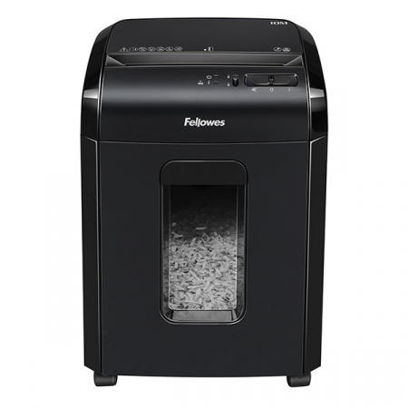Шредер Fellowes® Powershred 450M, DIN P-5, 2х12мм, 9лст.,22лтр., уничт.: скобы, пл.карты, CD