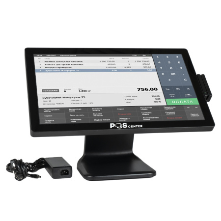 Сенсорный моноблок POSCenter POS101 (21.5", PCAP, i5-8260U, RAM 8 Gb, SSD M2 256Gb, MSR) без ОС