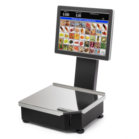 Весы с печатью этикетки POSCenter PC200C3V4 (15", емкостной, RAM 2Gb/HDD 500Gb) Windows 10, черный моноблок POSCenter