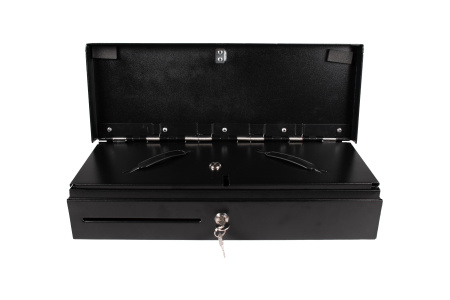 Денежный ящик Poscenter 460KL 460x170x103, распайка Epson 24V, черный, 3.0 м кабель