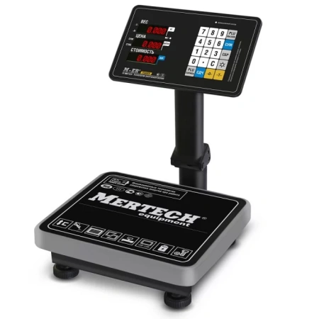 Торговые напольные весы M-ER 333 ACPU-60.20 с расч. стоимости LED 3166