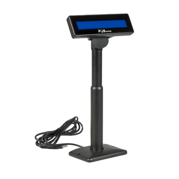 Дисплей покупателя Poscenter PCP220 (бело-голубой LCD), подставка, USB кабель 3.0 м., черный Дисплей покупателя Poscenter PCP220 (бело-голубой LCD), подставка, USB кабель 3.0 м., черный
