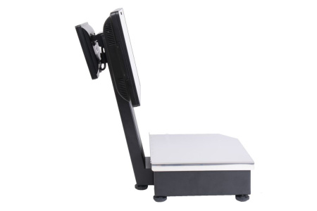 Весы с печатью этикетки POSCenter PC200C3V2 со вторым монитором покупателя 8,4" (15", емкостной, RAM 2Gb/HDD 500Gb) Windows 7, черный моноблок Flytech