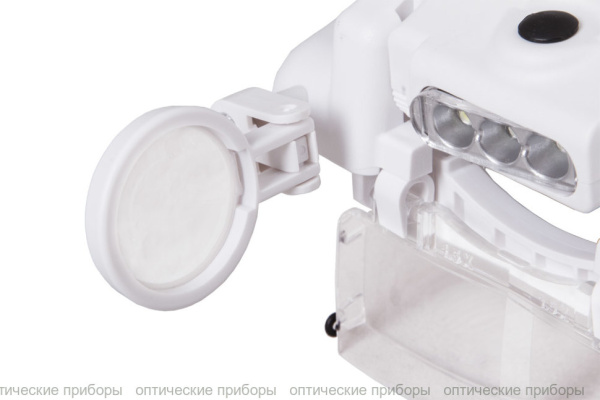 Лупа налобная с аккумулятором Levenhuk Zeno Vizor HR2