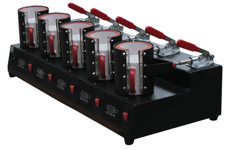 Термопресс на 5 кружек с электронным управлением Bulros T-205T