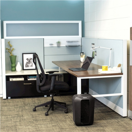 Шредер Fellowes® Powershred® LX70, DIN P-4, 4х37мм, 11 лст., 18 лтр., уничт.: скрепки,скобы,карты